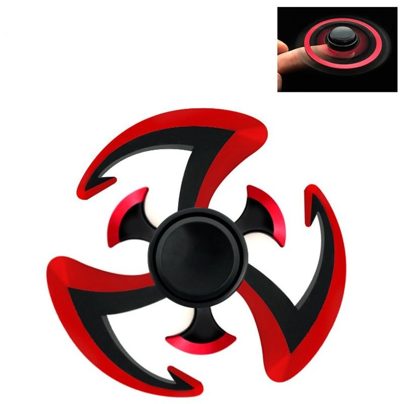 Naruto Fidget Spinner Liga Descompressão Toy Shuriken Finger Spinning top para Kid/Adulto Brinquedos Metal Spinner Gyro