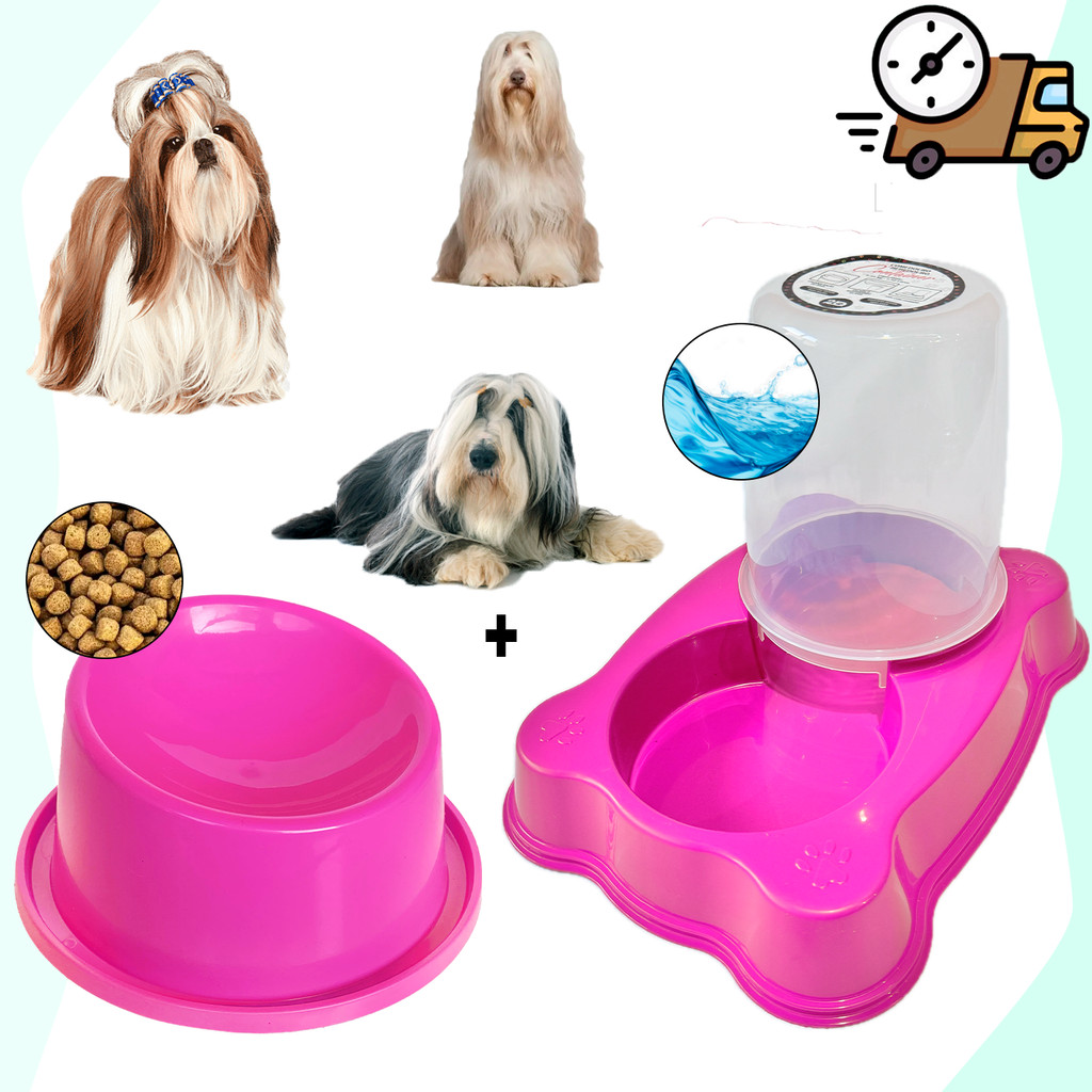 Bebedouro Automático Gato 1,5L Cachorro Com Comedouro Elevado Ergonômico 150ML