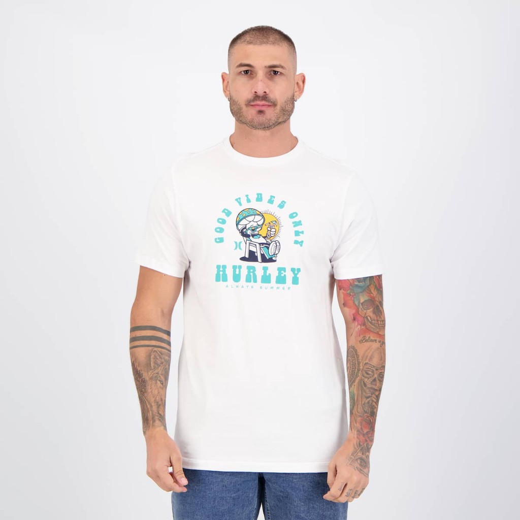Camiseta Hurley Mushsun Branca em Oferta na Shopee