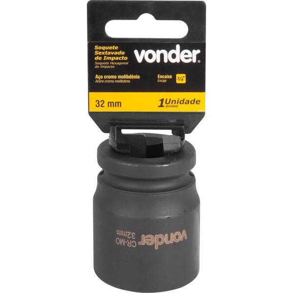 Soquete Sextavado de Impacto Encaixe 3/4" 32mm Vonder em Oferta na Shopee