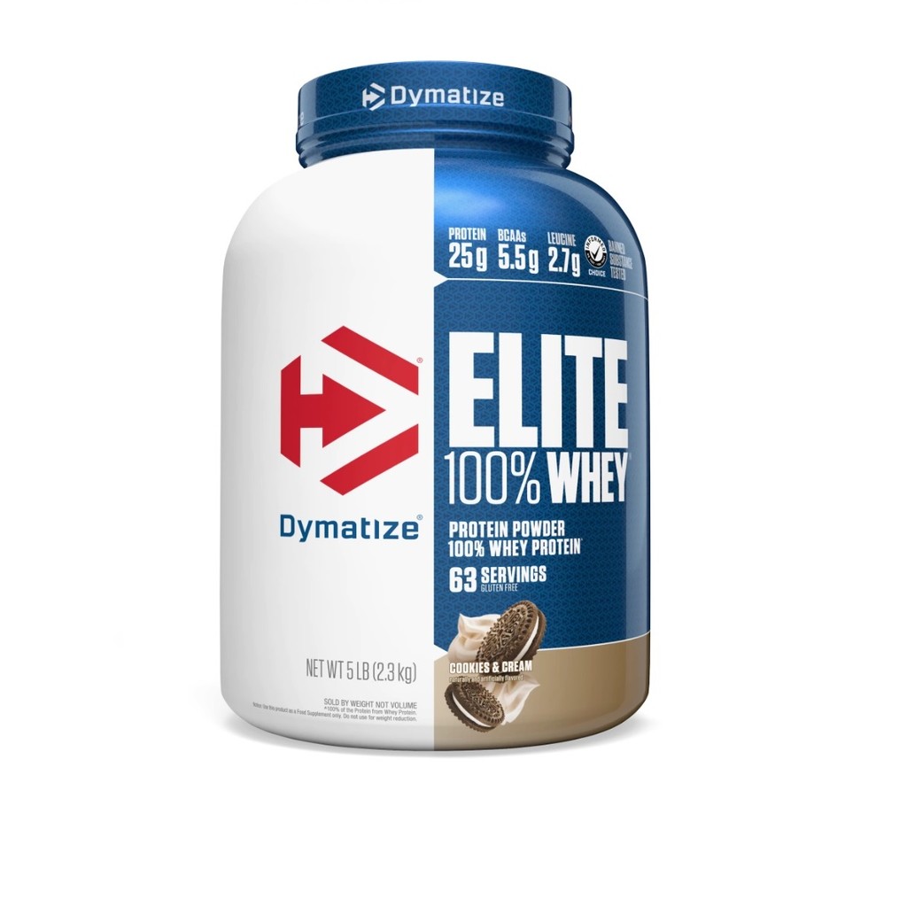 Elite 100% Whey Protein Dymatize 2,3kg Sabor:Cookies & Cream