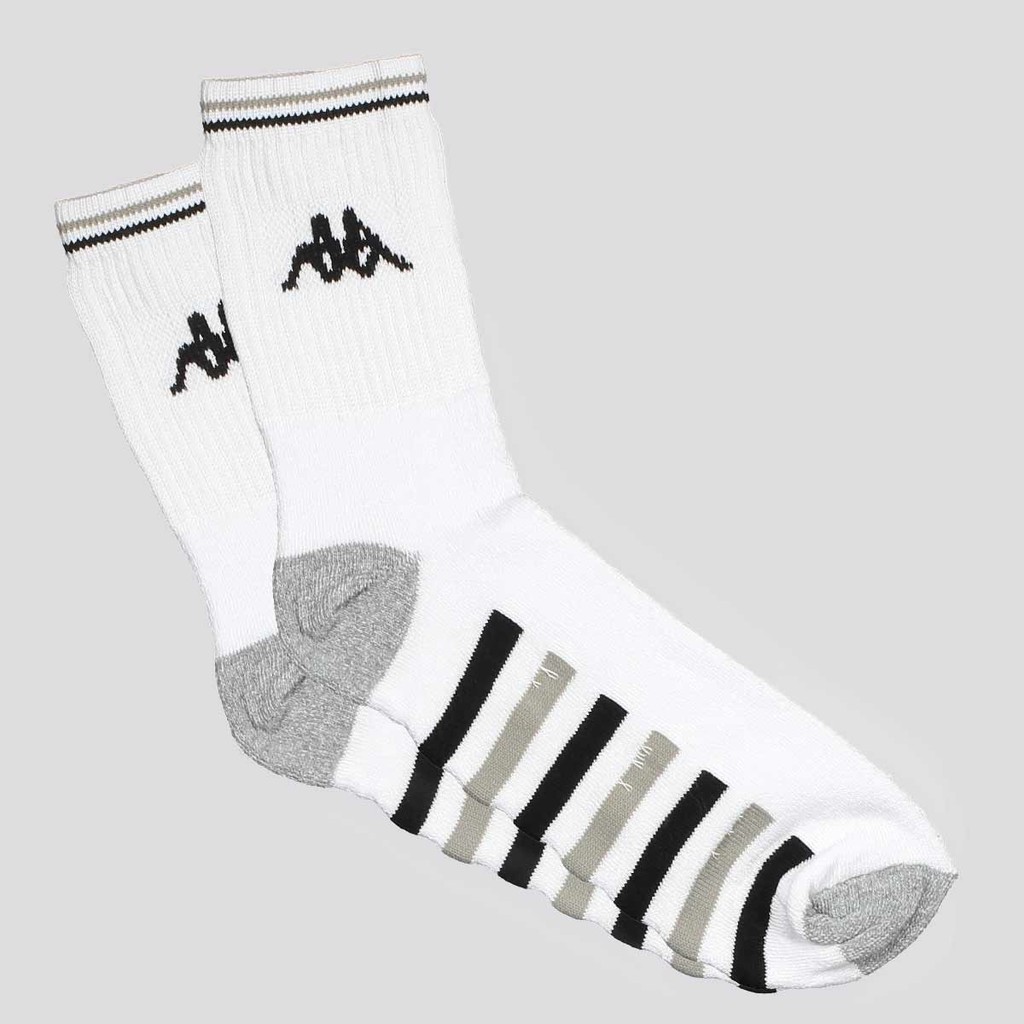 Meia Kappa Comfort Cano Medio Branca - Men Clothes