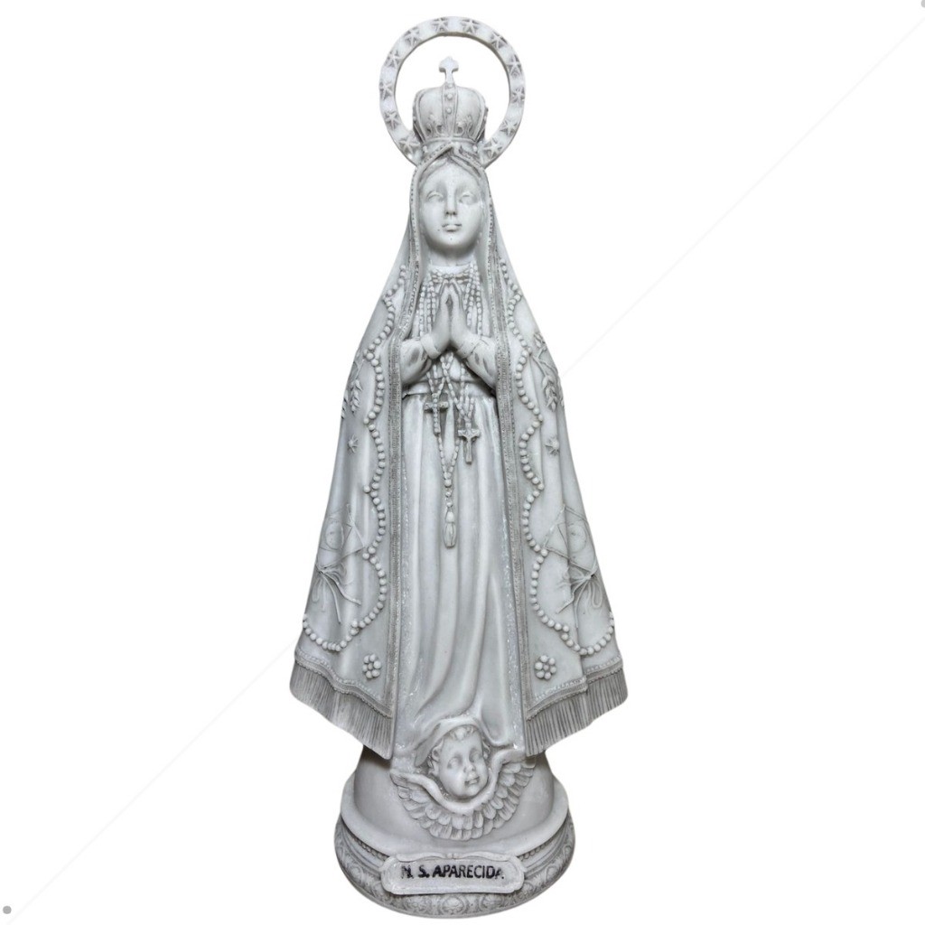 Imagem Nossa Senhora Aparecida 40cm Mármore  Área Externa