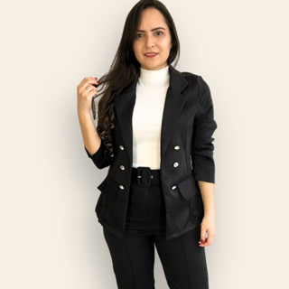 Blazer Feminino Alfaiataria com Botões em Oferta na Shopee