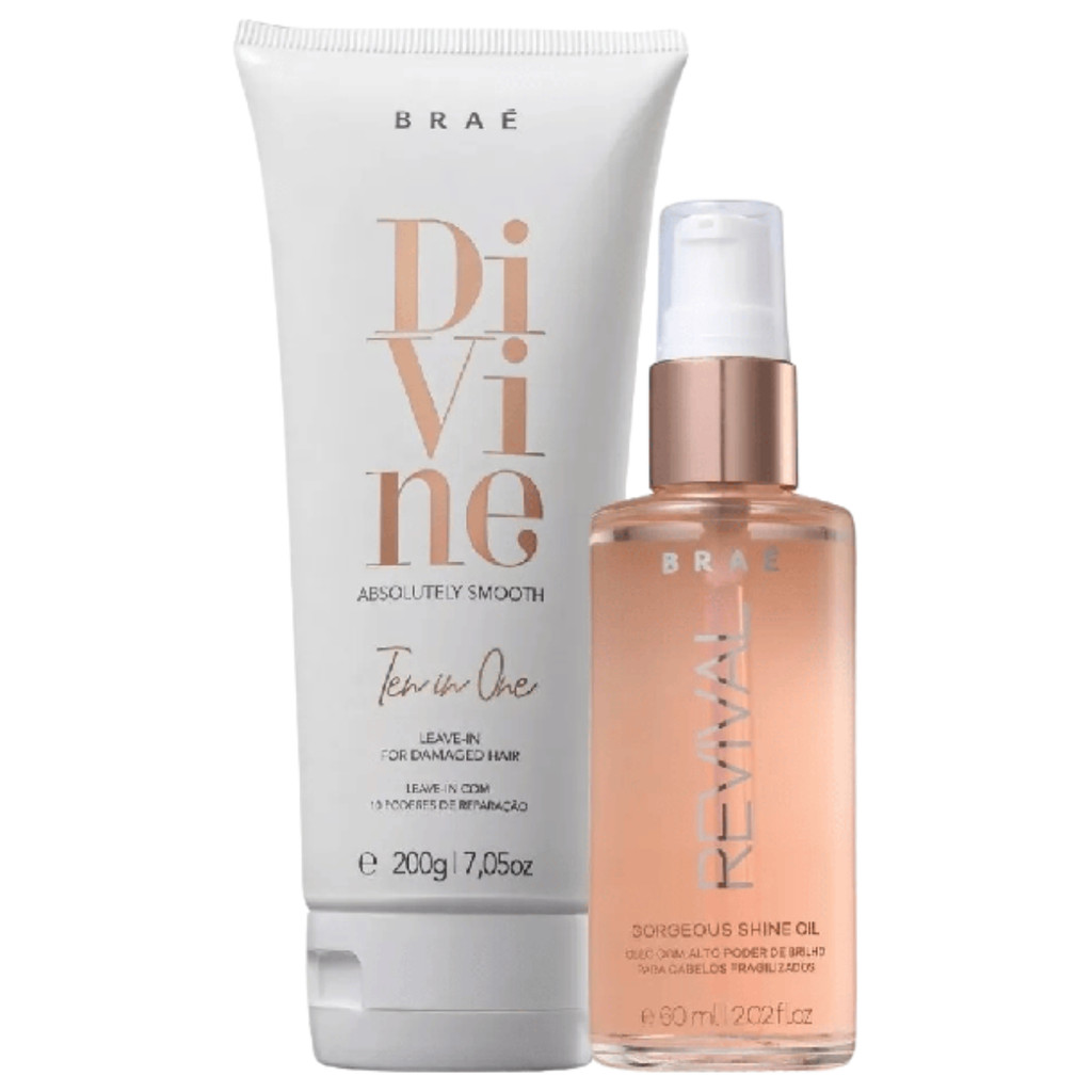 Kit leave in ten in one 200g + óleo gorgeous 60ml - Braé