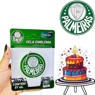 VELA  PALMEIRAS FESTCOLOR em Oferta na Shopee