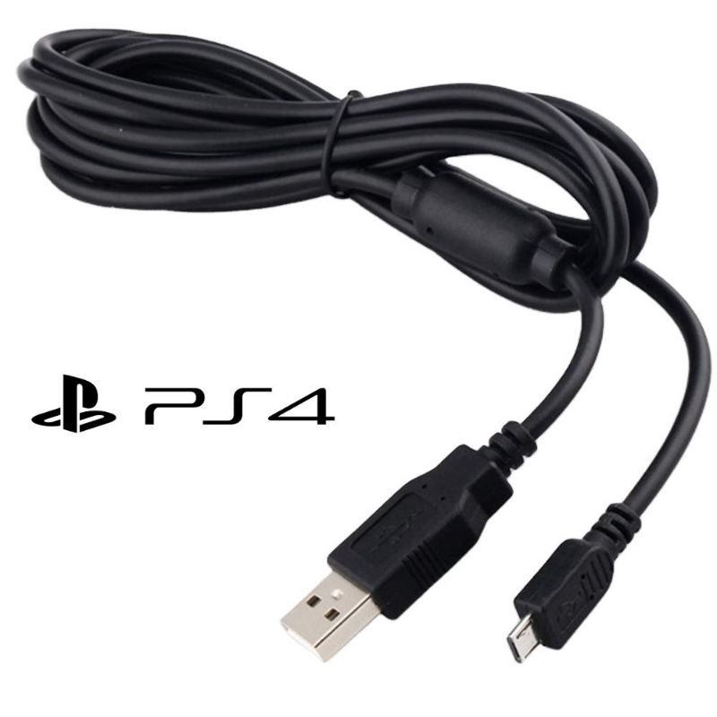 Cabo Carregador Controle Ps4 playstation 4 Play 4 Com Filtro V8 Micro Usb Carregamento Rápido..mede 1.80cm ..caixa azul