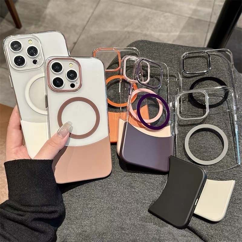 Sucção magnética dupla minimalista adequada para capa de celular Apple11 13 14 15 16 promax, nova proteção de lente em Oferta na Shopee