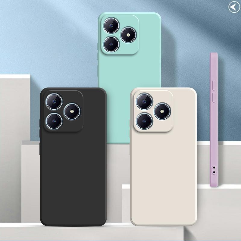 Capinha Realme C61 C63 , Cor Sólida C63 C61 , Protetora De silicone anti-Queda De Lisa Simples YT