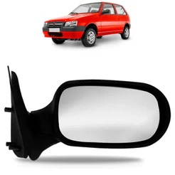 Retrovisor Uno Fire Flex 2 Portas 2004 A 2013 Sem Controle