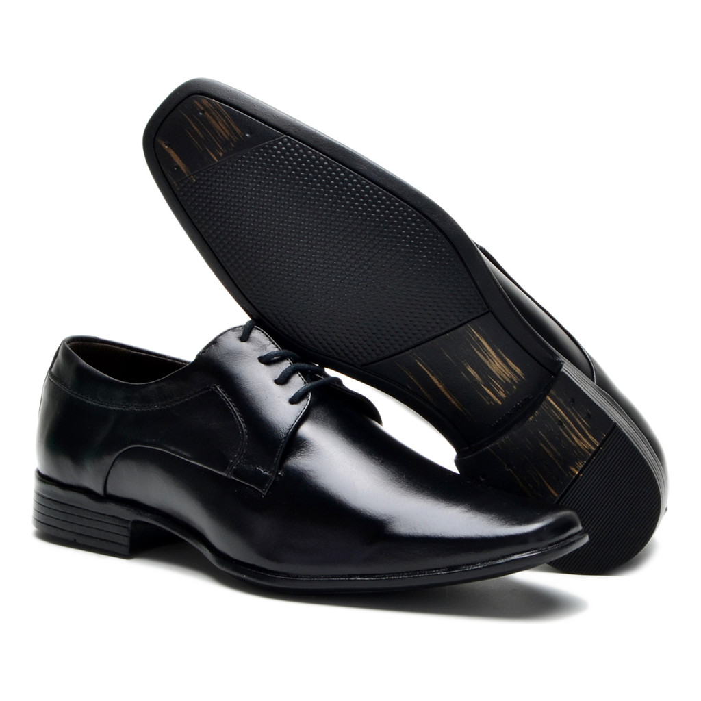 Sapato Social Derby Cap Toe Elegante Masculino