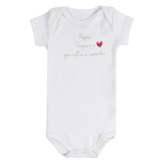 Body Revelação Gravidez Papai Estou Chegando Manga Curta em Oferta na Shopee