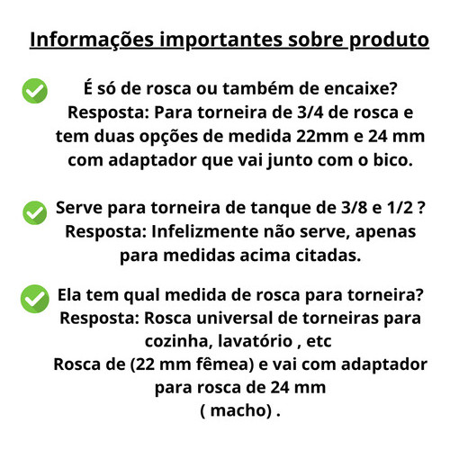 Detalhes do Pik Kit Adaptador Flexível Torneira 360° Duplo Comando