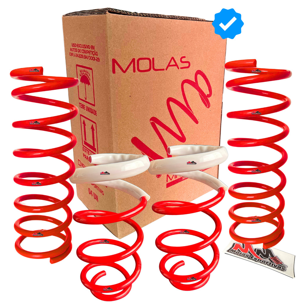 Kit Vw Gol G5 / G6 / G7 / G8 (Todos) - 4 Molas Esportivas MM Molas Esportivas - Spare Parts and Accessories for Vehicles