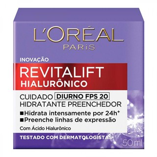 Loreal Revitalift Hialurônico Diurno Fps20 50ml em Oferta na Shopee