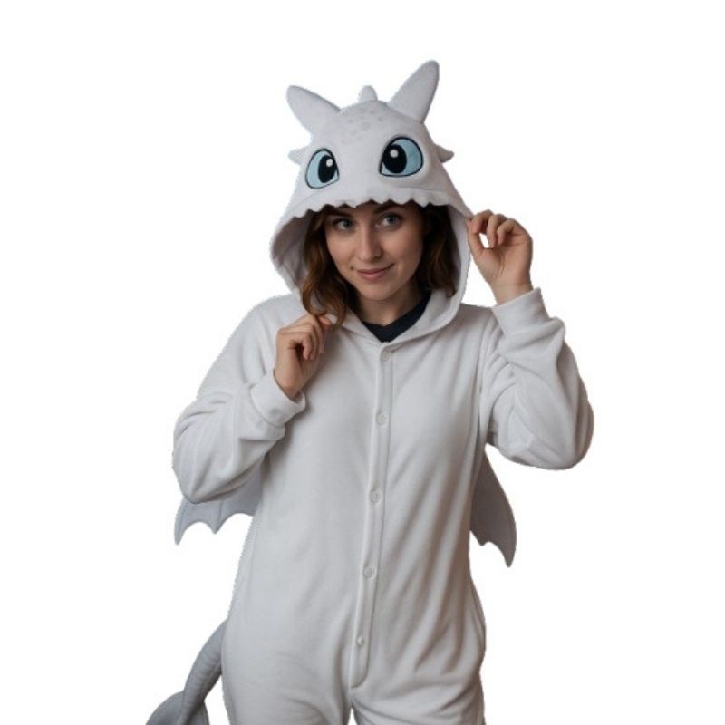 Pijama Kigurumi Personagem Dragão Fúria Da Luz Adulto Feminino e Masculino em Oferta na Shopee