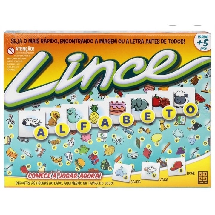 Jogo De Tabuleiro Lince Alfabeto Grow Educativo Infantil