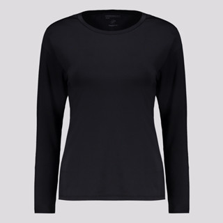 Camiseta Manga Longa Hering Proteção UV Feminina Preta em Oferta na Shopee