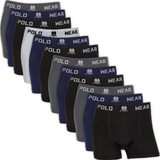 Cueca Boxer Polo Wear Masculina Original Kit 12 Unid Microfibra Sem Costura Confortável em Oferta na Shopee