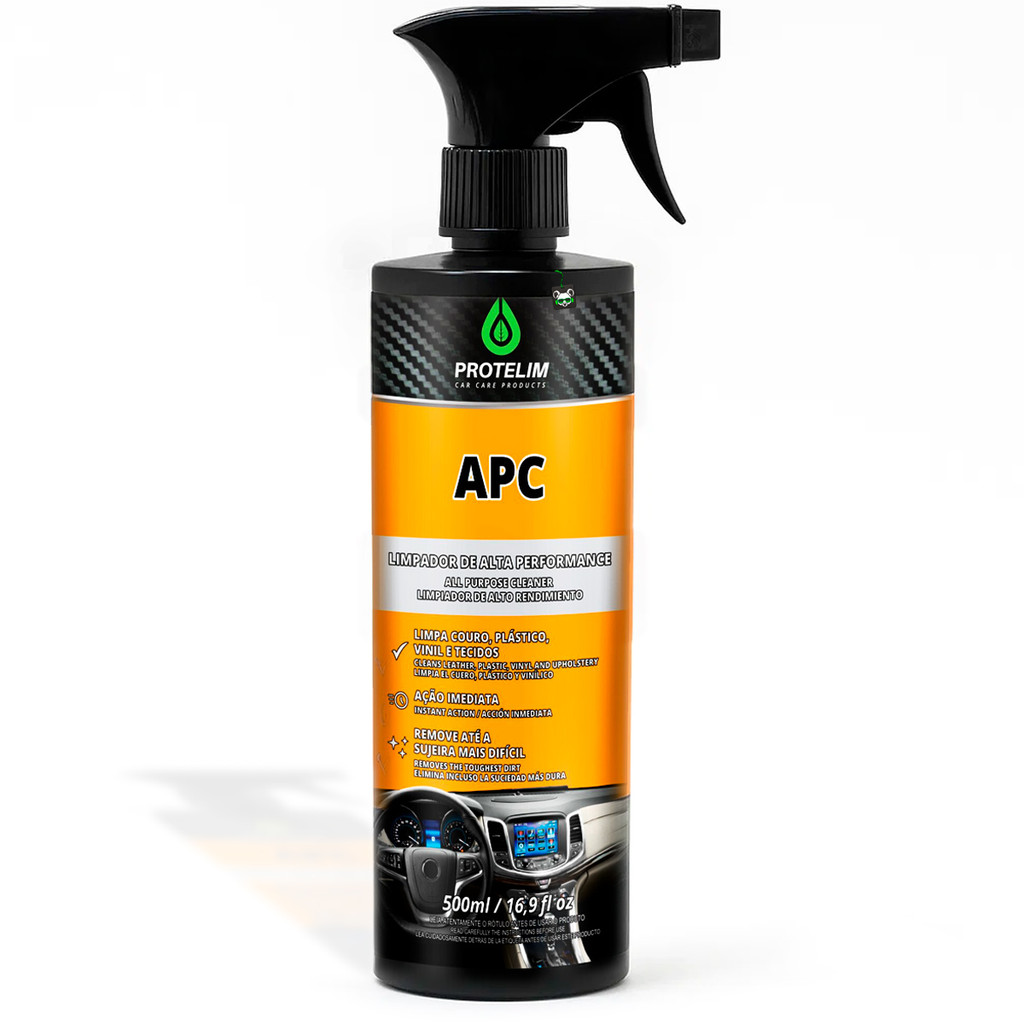 Limpador Automotivo Multiuso APC Externo Interno Banco Painel Estofado 500mL Protelim em Oferta na Shopee