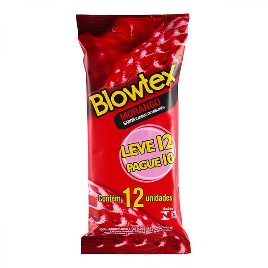 Preservativo Blowtex Morango Leve 12 Pague 10 Unidades em Oferta na Shopee
