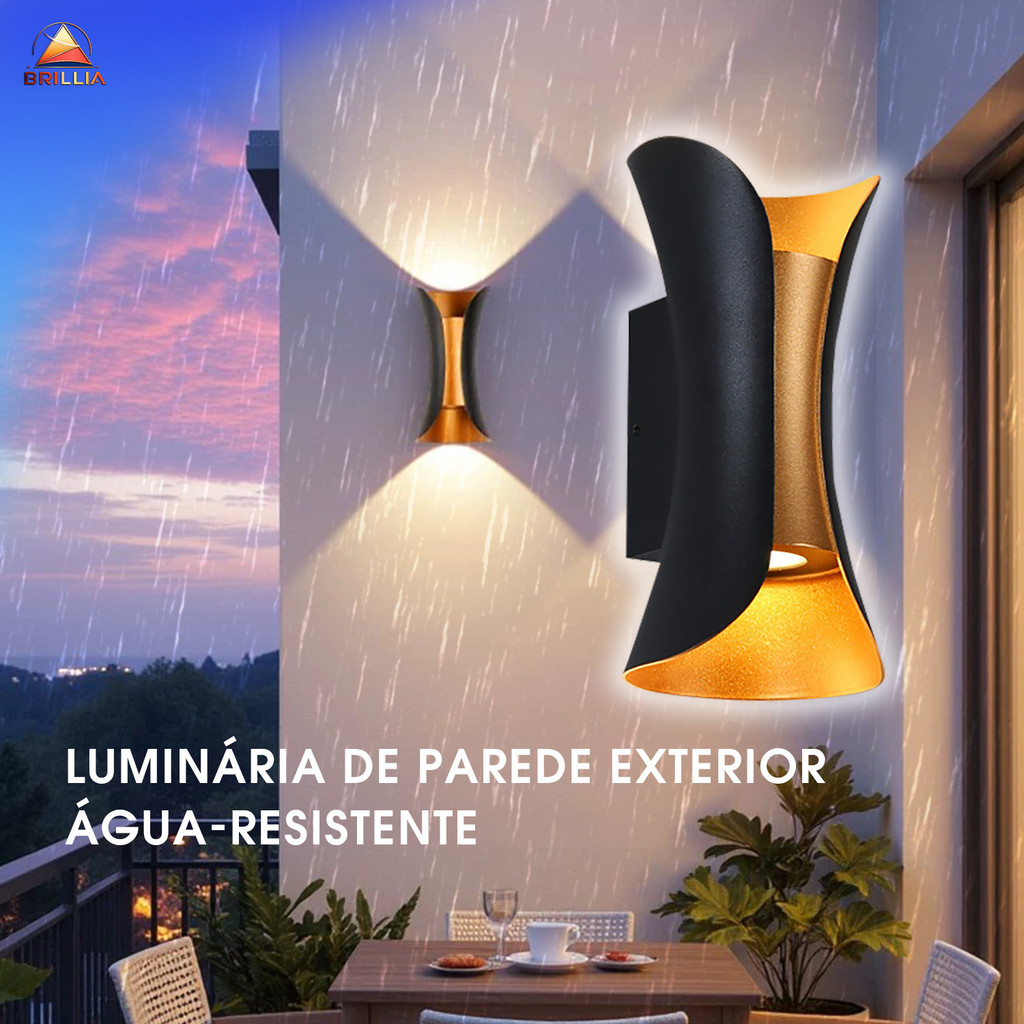 Arandela de Parede Externa LED Impermeável Ideal para Jardim Varanda e Fachada iluminação decorativa em Oferta na Shopee