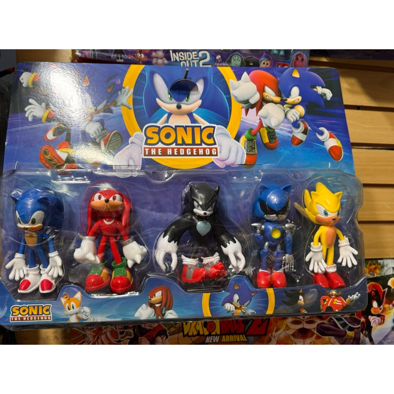 Kit Cartelado Sonic completo 5 bonecas Grandes com luz Articulados led 15 cm infantil  Alta Qualidade Envio Imediato