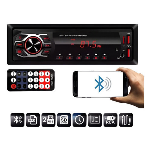 Rádio Automotivo Mp3 First Option 6688bn Bt Usb Pen Drive Sd em Oferta na Shopee