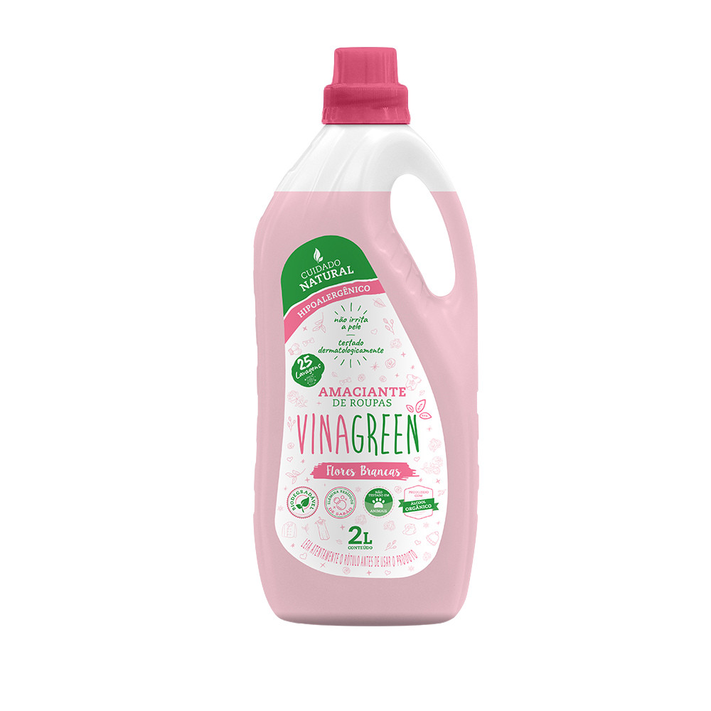 Vinagreen Amaciante de Roupas Flores Brancas 2 Litros em Oferta na Shopee
