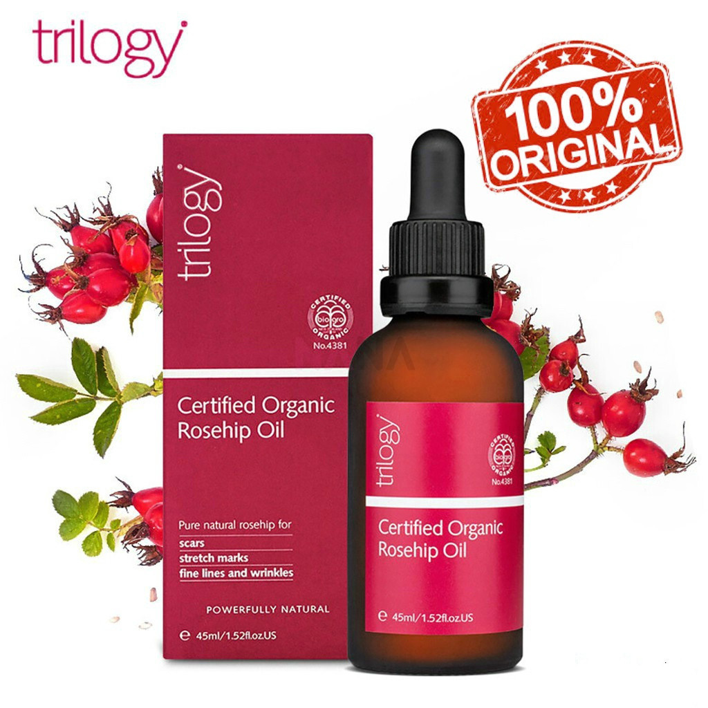 [100 % Original] Óleo De Rosa Mosqueta Orgânico Certificado Trilogy 45 ml
