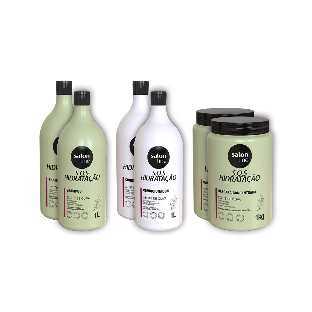 Kit Duplinha SOS Hidratação Ultra Cachos com Máscara de Hidratação Salon Line - Beauty