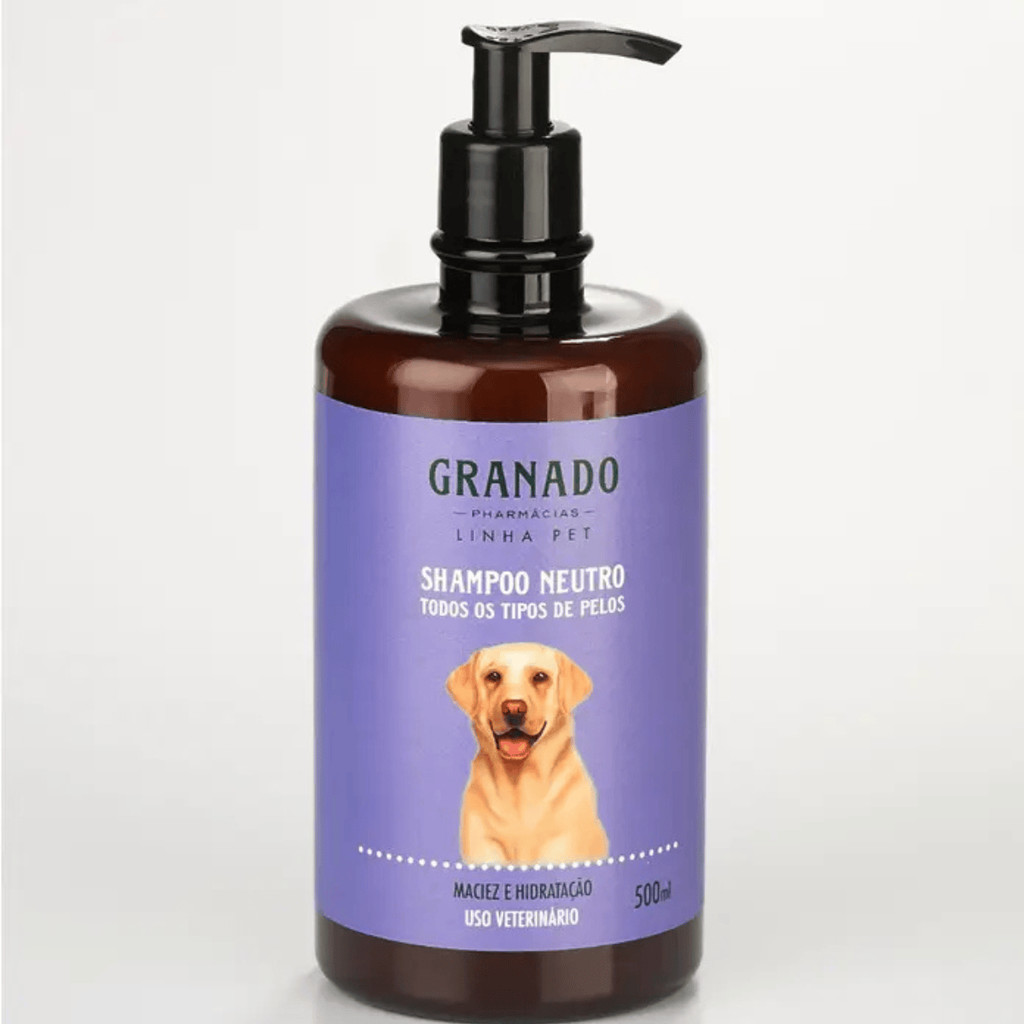 Granado Shampoo Pet Cachorro Animais Pelo Banho Tosa Cão Dog Doguinho Uso Veterinário Neutro 500ml