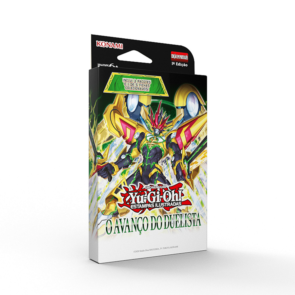 Tuck Box Yugioh O Avanço do Duelista 3 Boosters E 1 Ficha Colecionável