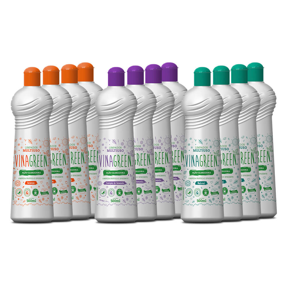 Combo Multiuso Vinagreen - Laranja + Lavanda + Natural