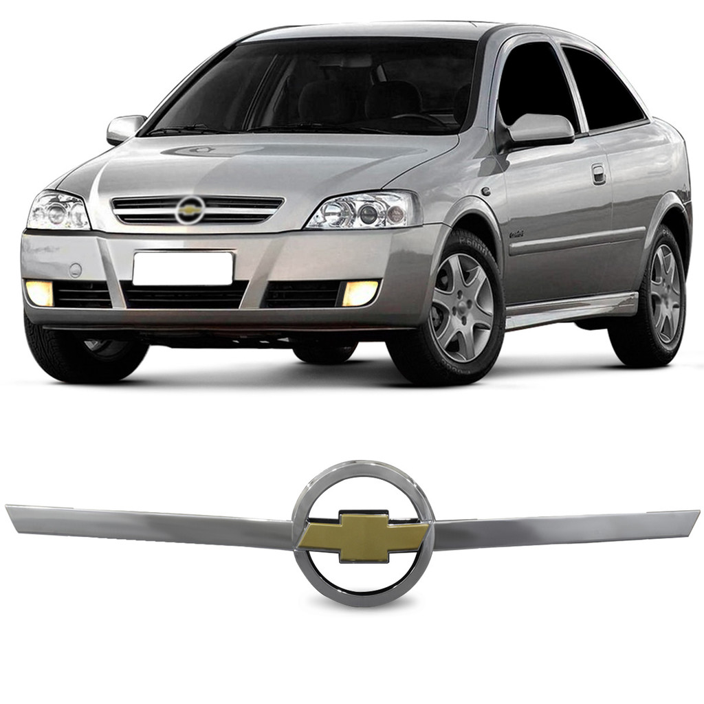 Emblema da Grade Astra 2003 2004 2005 2006 2007 2008 2009 2010 Gravata Dourada Com Friso Cromado