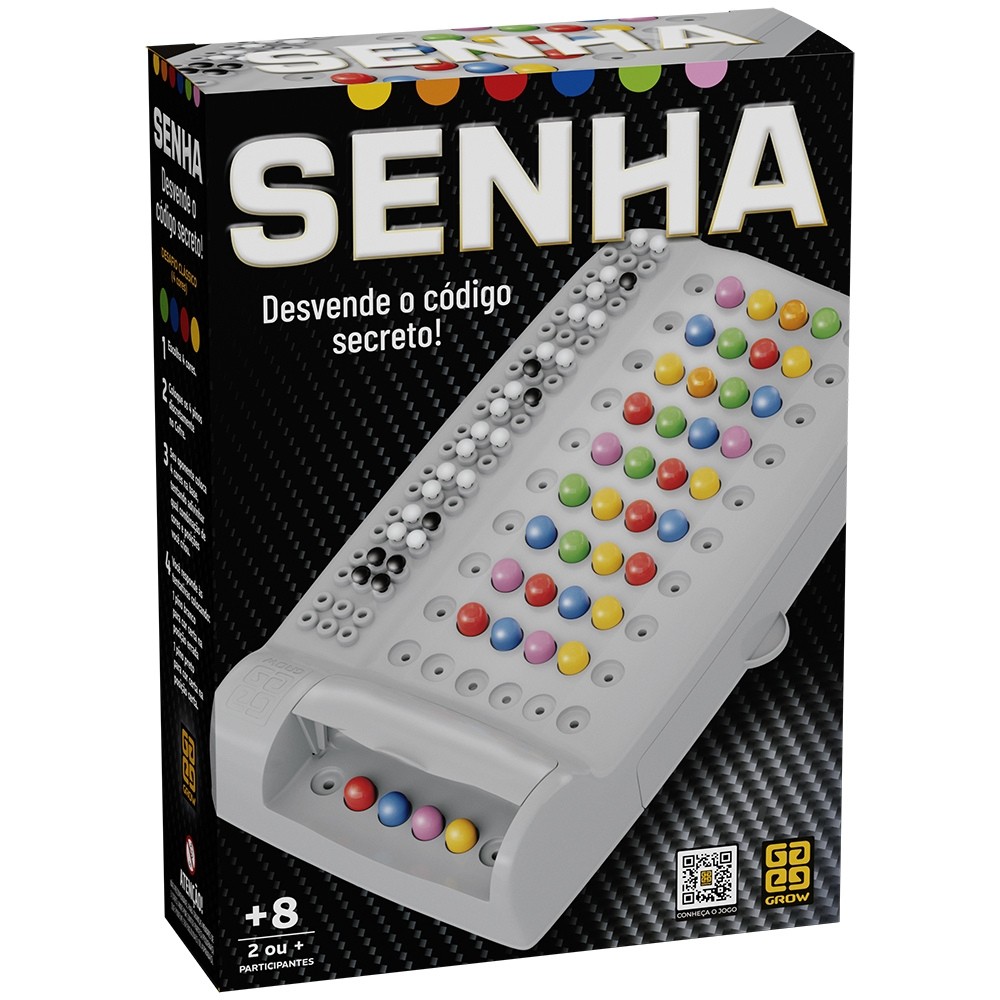 JOGO SENHA GROW BRINQUEDO CÓDIGOS SECRETO DESAFIOS ESTRATÉGIAS PINOS CORES RACIOCÍNIO MESA TABULEIRO em Oferta na Shopee
