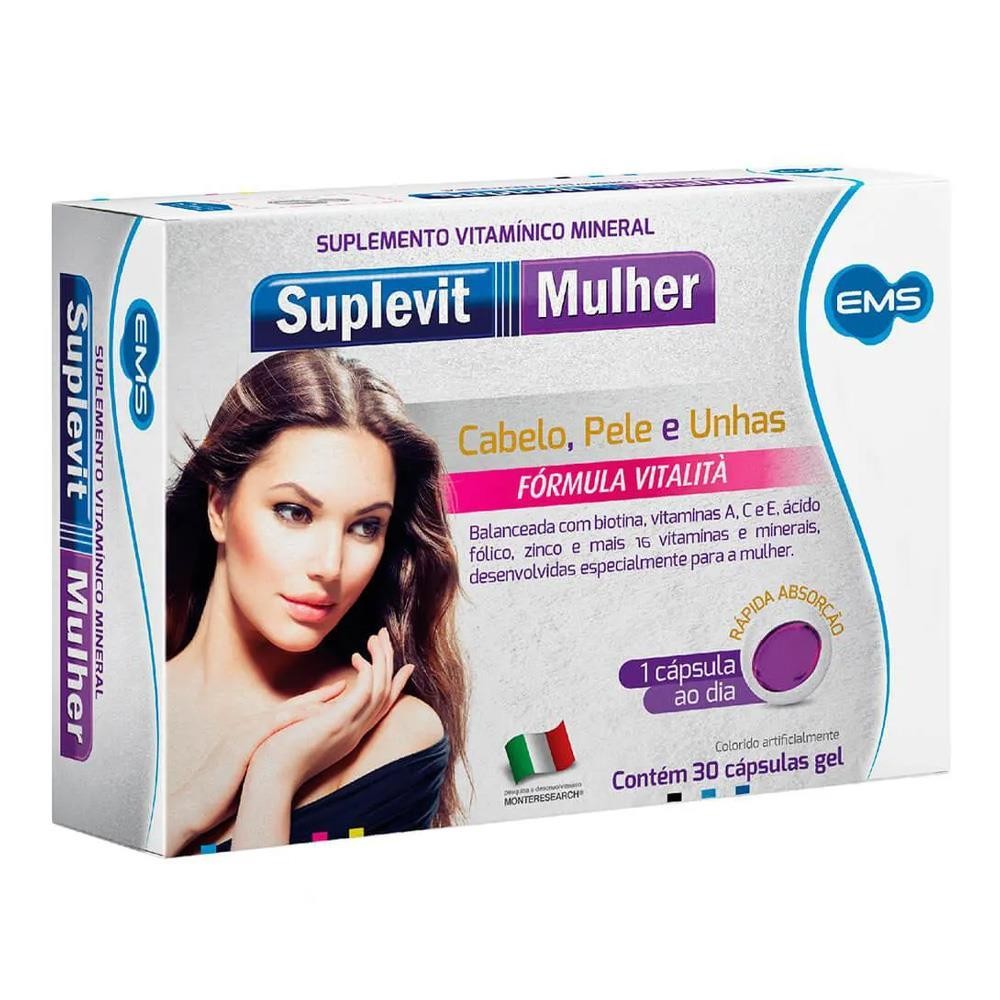 Suplemento Vitamínico Suplevit Mulher Com 30 Cápsulas - Health