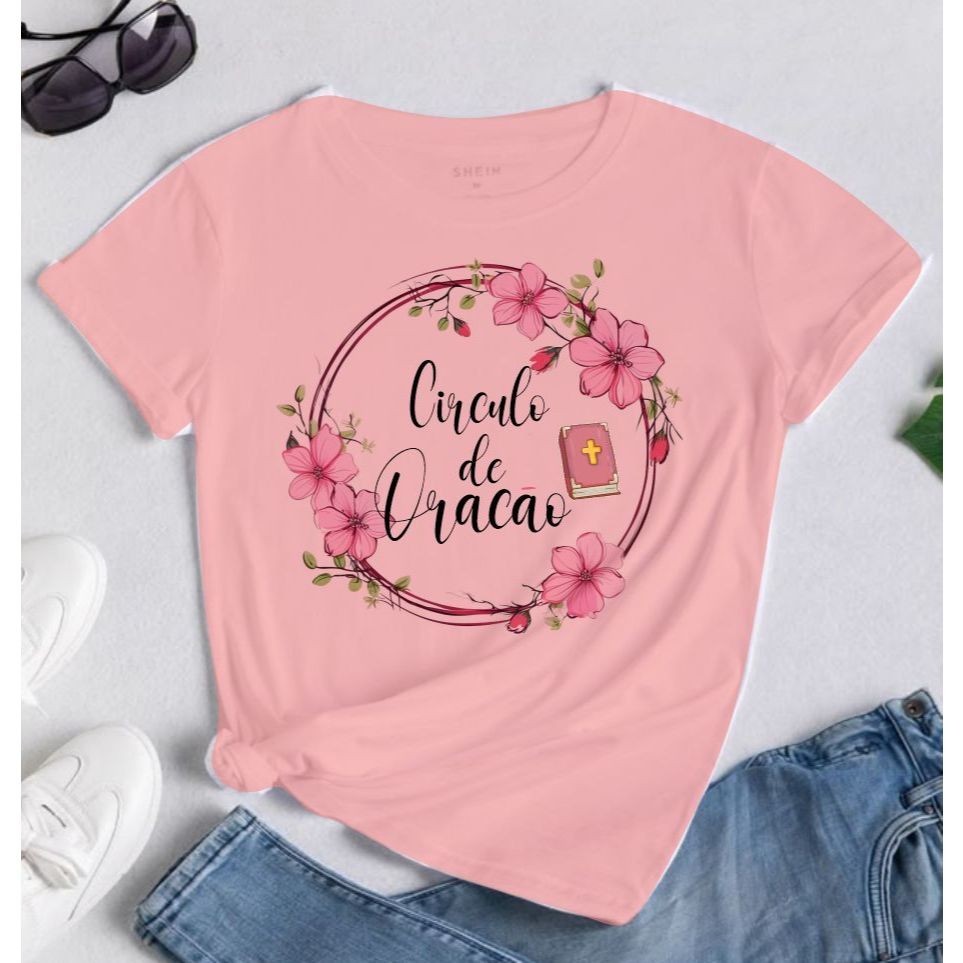 Camiseta Blusa feminina circulo de oraçao Grupo de oraçao Igreja Biblia Jesus em Oferta na Shopee