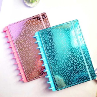 Caderno Inteligente Capa Dura A5/B5/A4 Estampa Onça Pintada/Leopardo 8/10/11 Discos Folha Removível em Oferta na Shopee