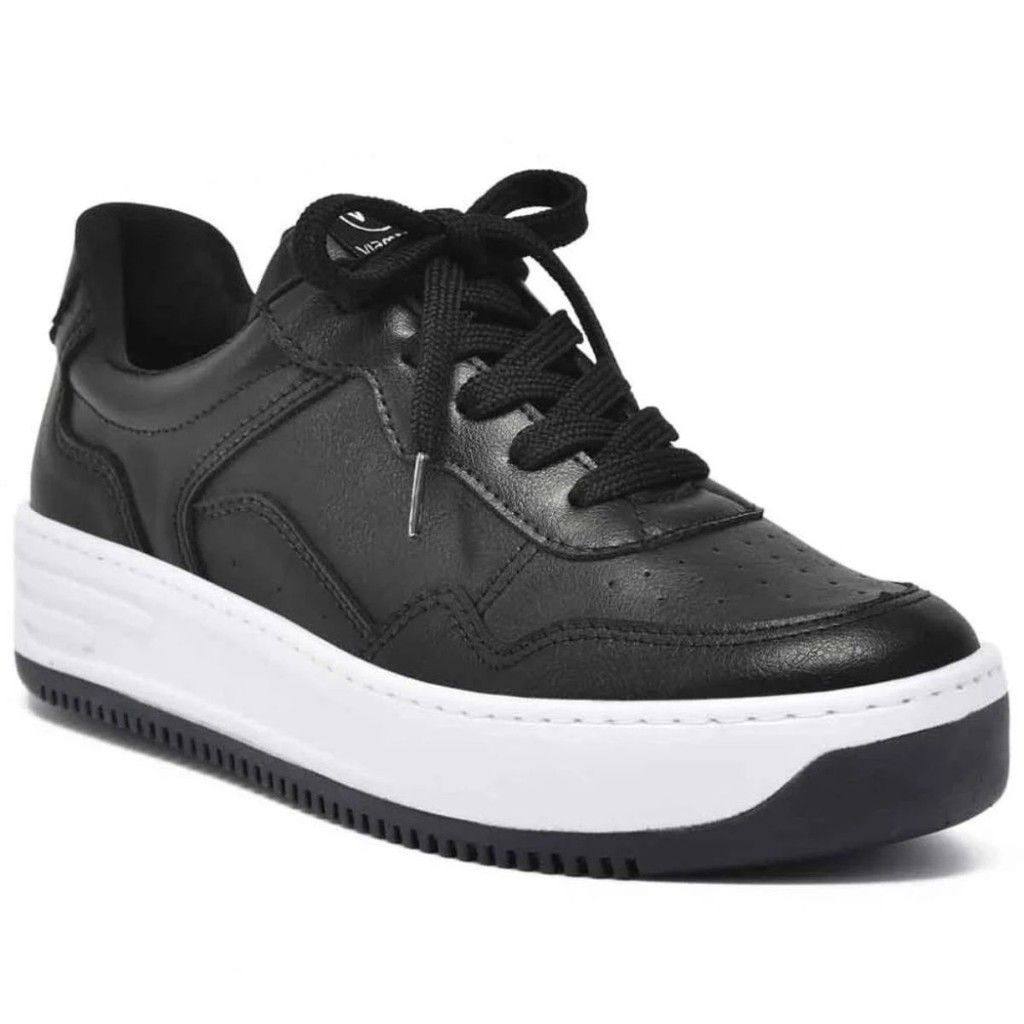 Tênis Via Marte Feminino Conforto Plataforma Casual Básico Lançamento Preto