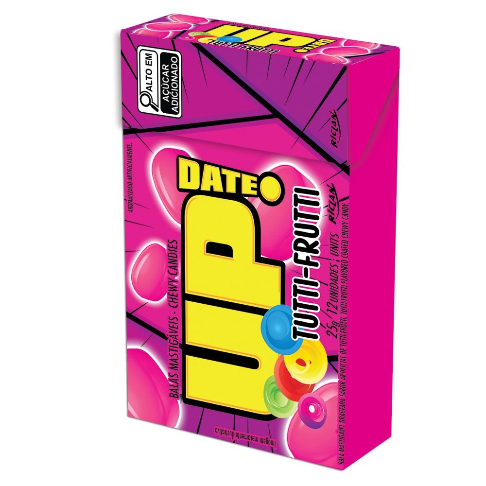 Balas Mastigáveis Up Date Sabor Tutti Frutti 25g - Food & Beverages