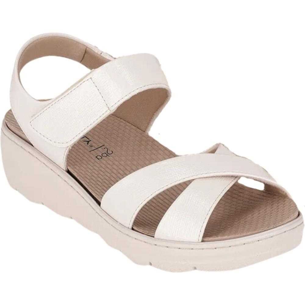 Sandália Anabela Média Spa Velcro Wide Fit Calce Fácil 568061 Piccadilly