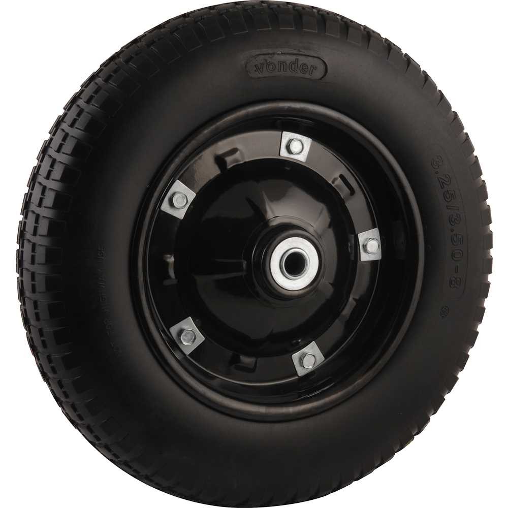 Roda Com Pneu Maciço Furo 3/4 Vonder