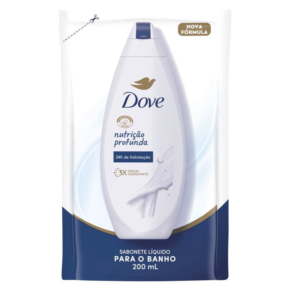 Sabonete Líquido Dove Hidratação Profunda Refil 200ml - Beauty