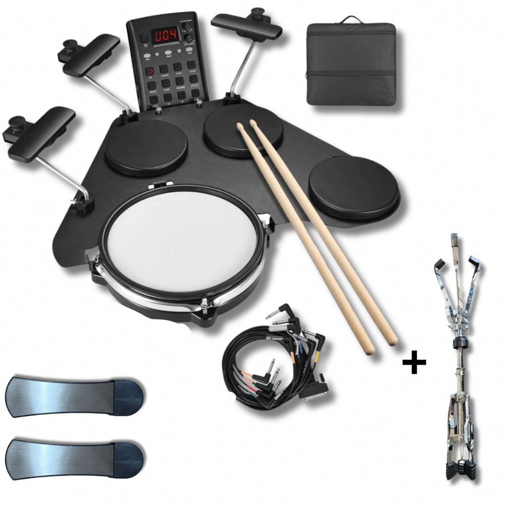 Bateria Eletrônica Portatil Seven CPD-1000 + Suporte em Oferta na Shopee