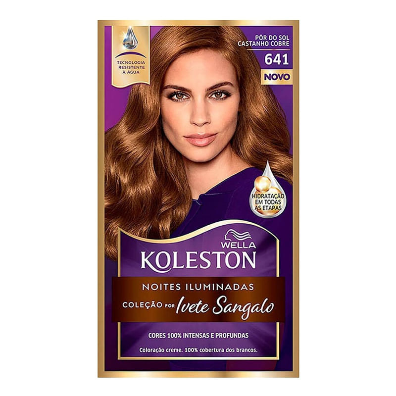 Kit Tintura Koleston Noites Iluminadas Pôr Do Sol Castanho Cobre 641 - Beauty