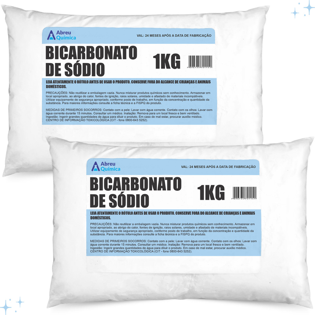 Bicarbonato de Sódio 100% Puro Multiuso Original 2kg em Oferta na Shopee