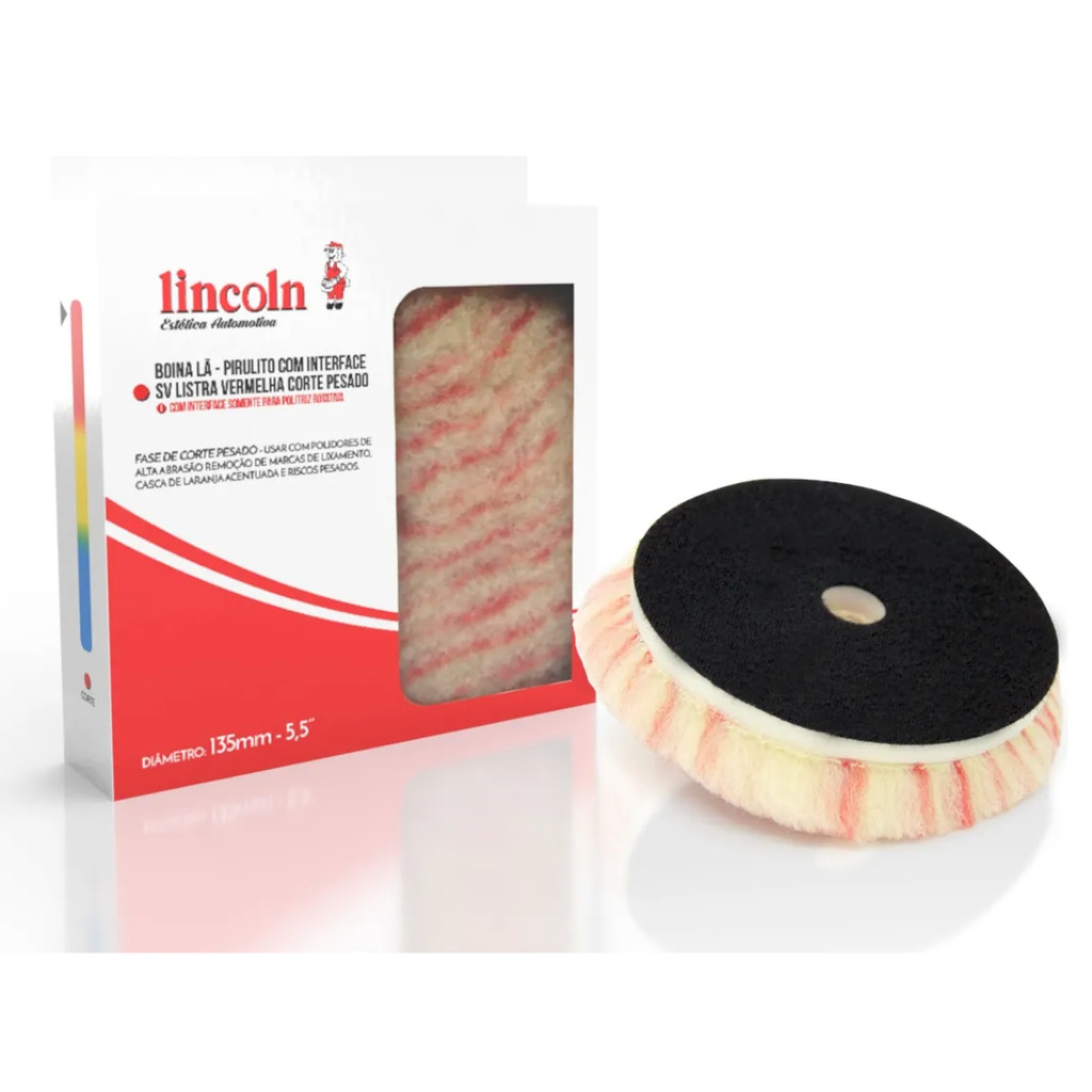 Boina Lã Pirulito 5,5" Lincoln Corte Pesado com Interface em Oferta na Shopee