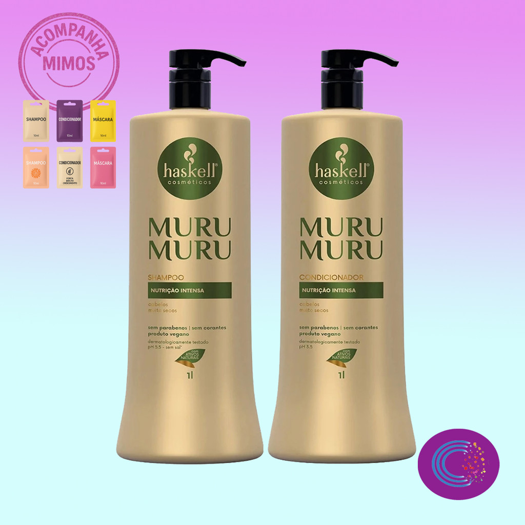 Kit Haskell Murumuru Shampoo + Condicionador 1L em Oferta na Shopee