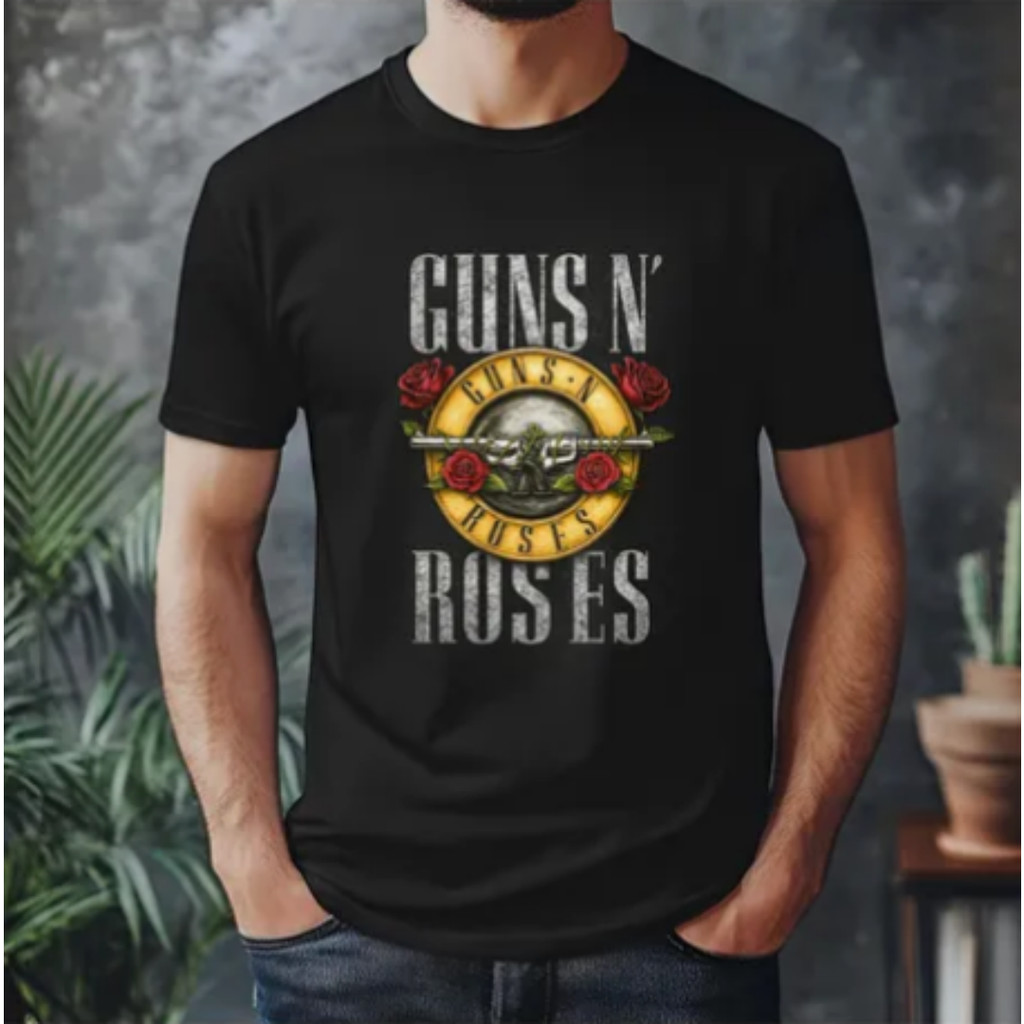Camiseta Exclusiva Banda Guns N' Roses 100% Algodão em Oferta na Shopee